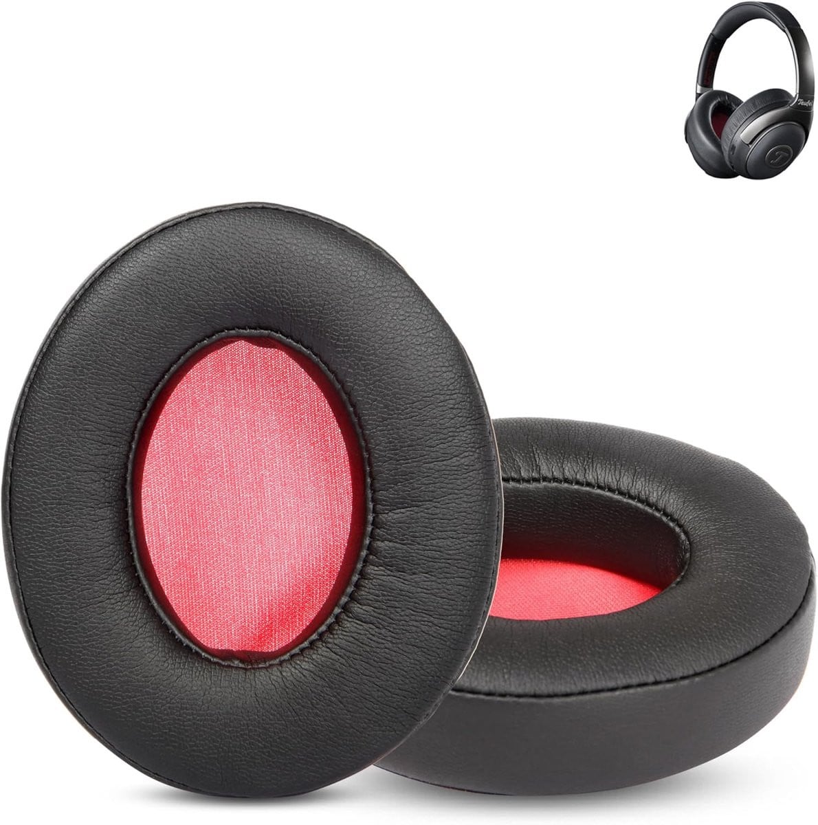 Vervangingsoorkussens compatibel met Teufel Mute BT Bluetooth hoofdtelefoon van proteïneleer en geheugenschuim