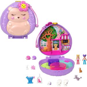 Polly-Pocket Spielset HRD37, ab 4 Jahre, Hedgehog Coffee Shop, 14 Teile