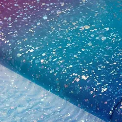 Feintüll "Farbverlauf Hologramm", hellblau/lila