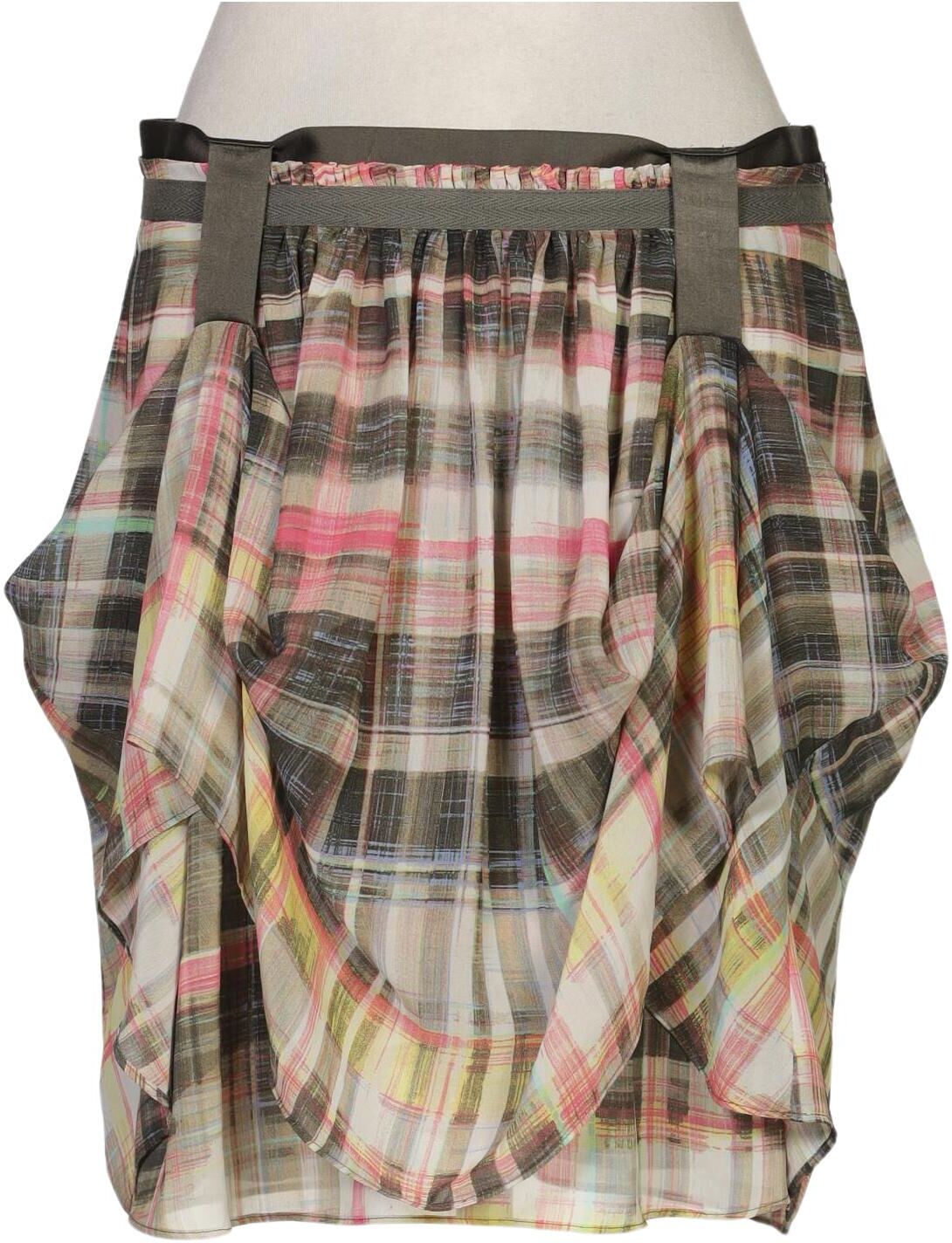 TED Baker Damen Rock, Mehrfarbig, Gr. EU 40 (Ted Baker 3), Synthetik - Second Hand