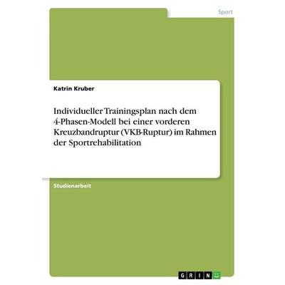 Individueller Trainingsplan nach dem 4-Phasen-Modell bei einer vorderen Kreuzbandruptur (VKB-Ruptur) im Rahmen der Sportrehabilitation, Taschenbuch