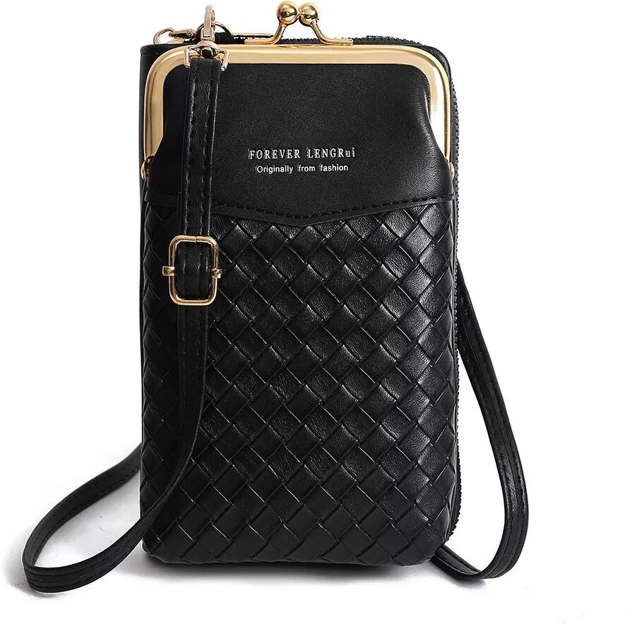 INF Sac de téléphone à la mode pour femmes, sac à main à bandoulière Le noir