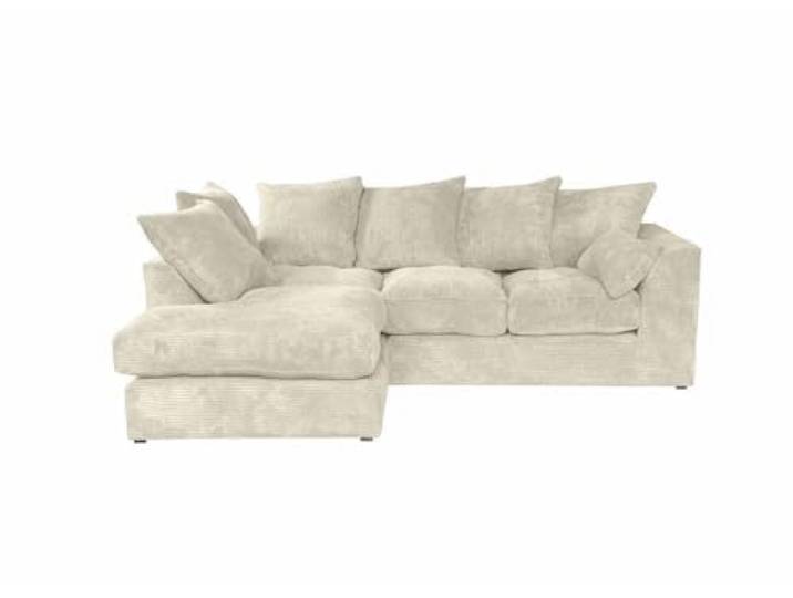 Ares Meble Ecksofa DIVERS Links – 212 x 166 cm – 3-Sitzer L-Sofa mit Cord-Bezug – Beige