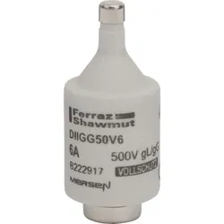 Mersen D-Sicherungseinsatz gG DII, 6A/AC500 DIIGG50V6