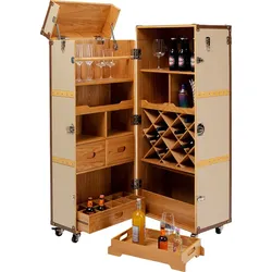 KARE DESIGN Barschrank Venezia 87201 Lederoptik Beige Creme