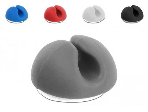 Delock Kabel-Halteclips Thermoplast Schwarz, Blau (B x H) 15mm x 10mm 10 St. 18294