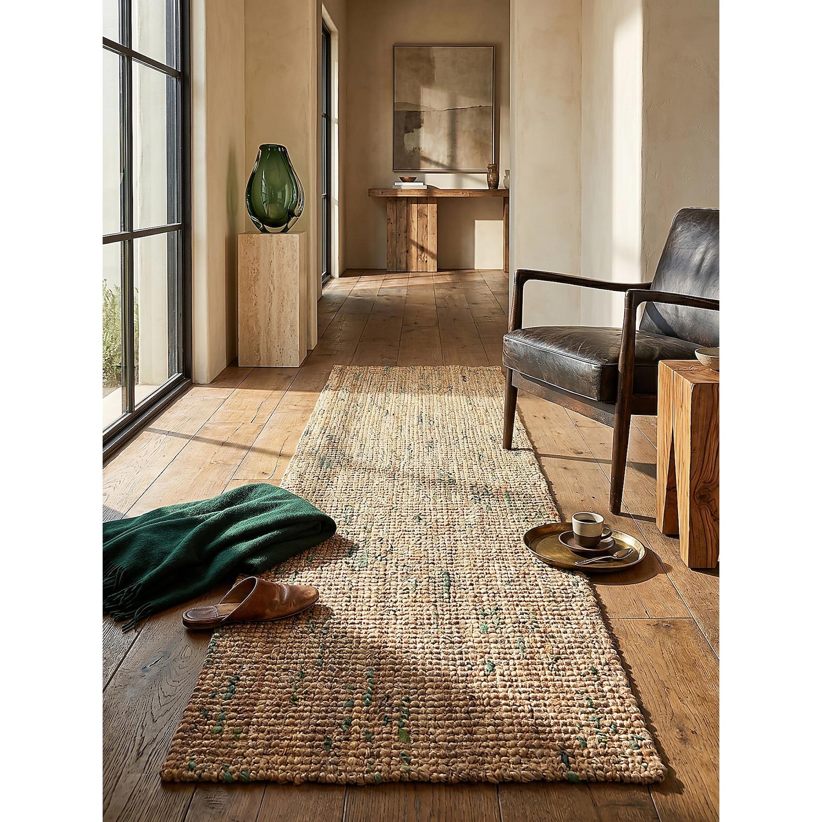 Läufer Boho Natur-Grün 60 x 300 cm - ERME Kadima Design