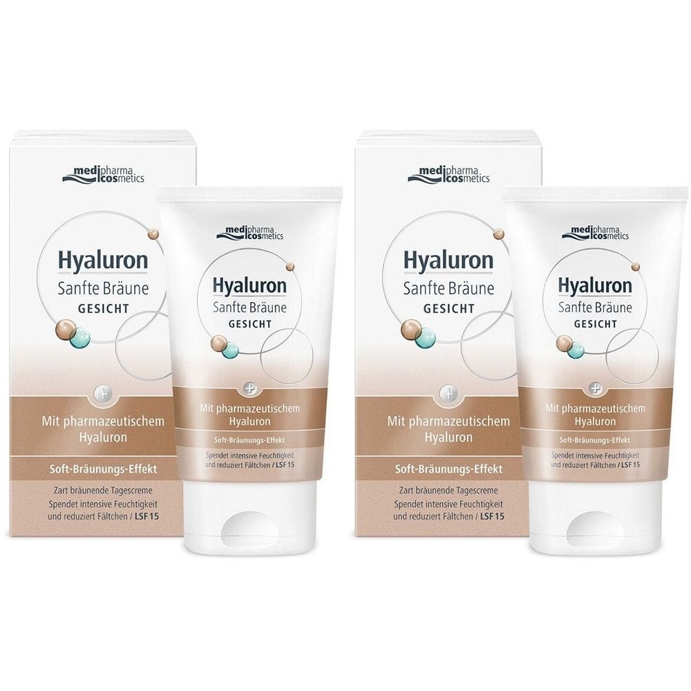 Hyaluron Sanfte Bräune Gesichtspflege Creme 2x 2x50 ml