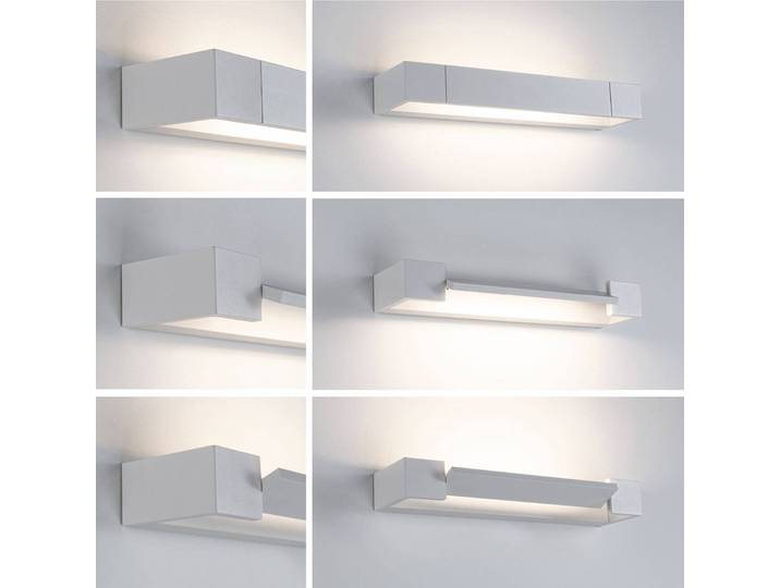 Paulmann Wandleuchte Lucille, dimmbar, weiß / opal, für Badezimmer, Aluminium, Modern