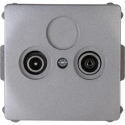 Kopp 924743083 VENEDIG - Antennensteckdose TV/RF, Farbe: platin