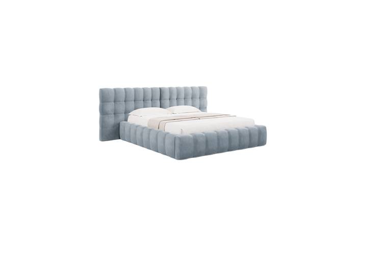 Design Polsterbett „Bali XL“ mit Ablagefach, Hellblau Samt Hellblau chosen by Bloomingloft