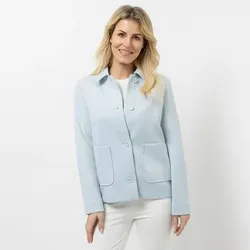 STRANDFEIN Hemdjacke Scubaware aufgesetzte Taschen figurumspielend