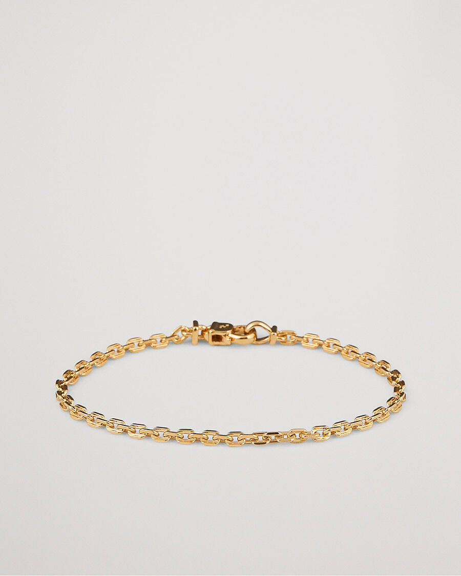 Tom Wood Anker Chain Bracelet Gold men L Guld