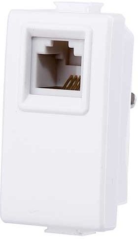 Ettroit Presa Telefonica Rj11 Compatibile Bticino Matix Connessione Tipo K10 Colore Bianco