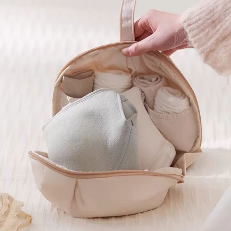 INF Sac de Rangement de Voyage pour Lingerie en Forme de Sphère - Organisateur en Polyester Blanc