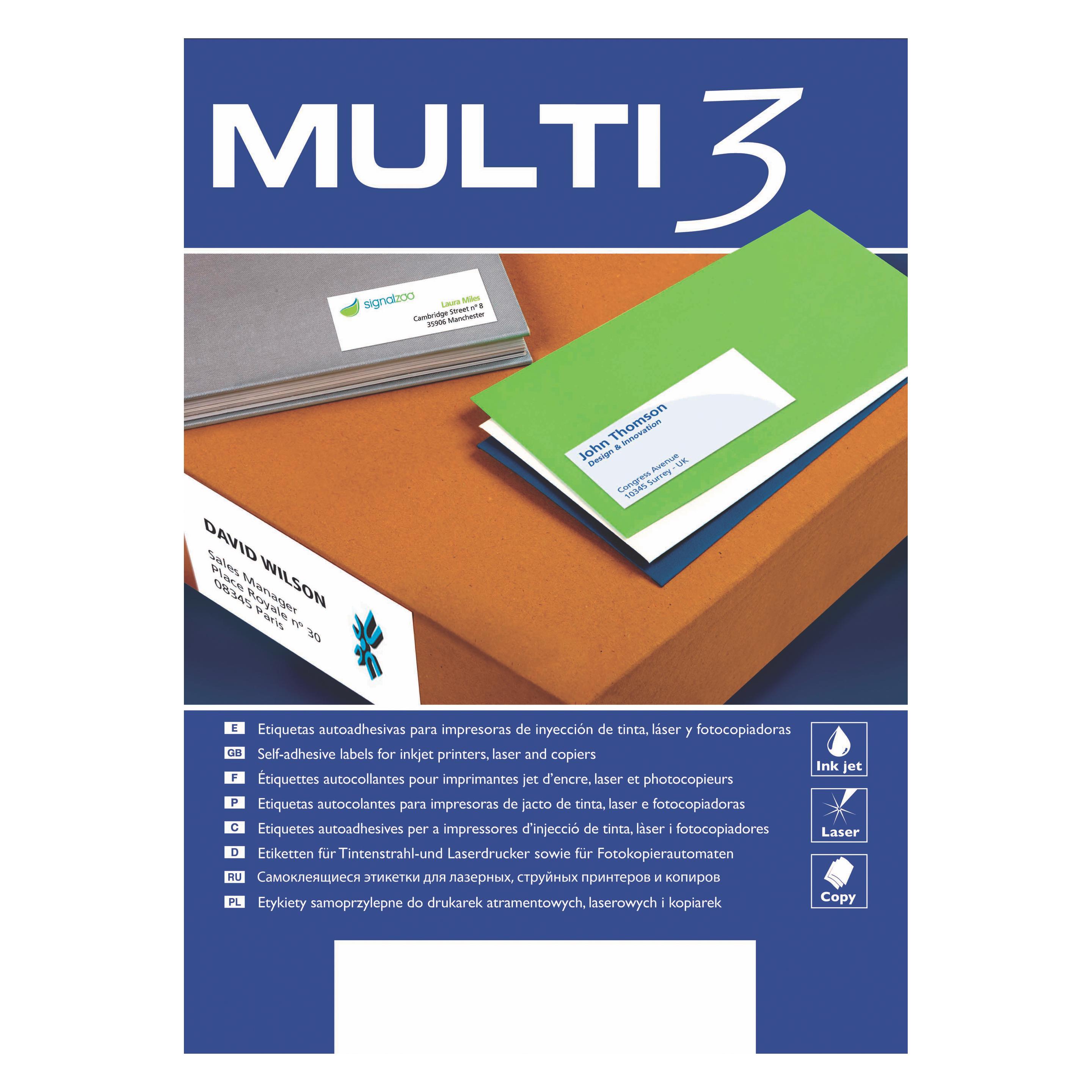 Multi Etykiety universalus Multi3 A4 64,6 X33, 8 (4701) (PBSX0218)