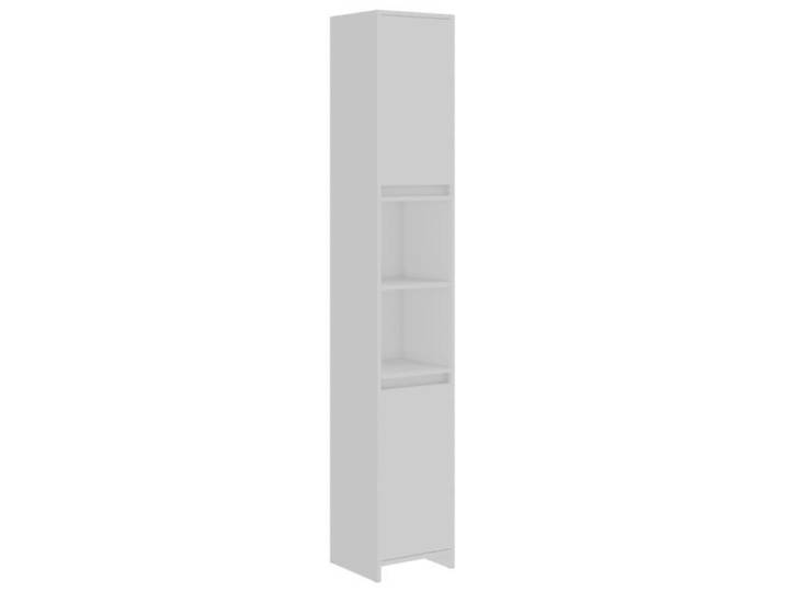 Armoire de salle de bain - GAROSA - 30x30x183 5 cm - Aggloméré - Blanc - Montage à poser