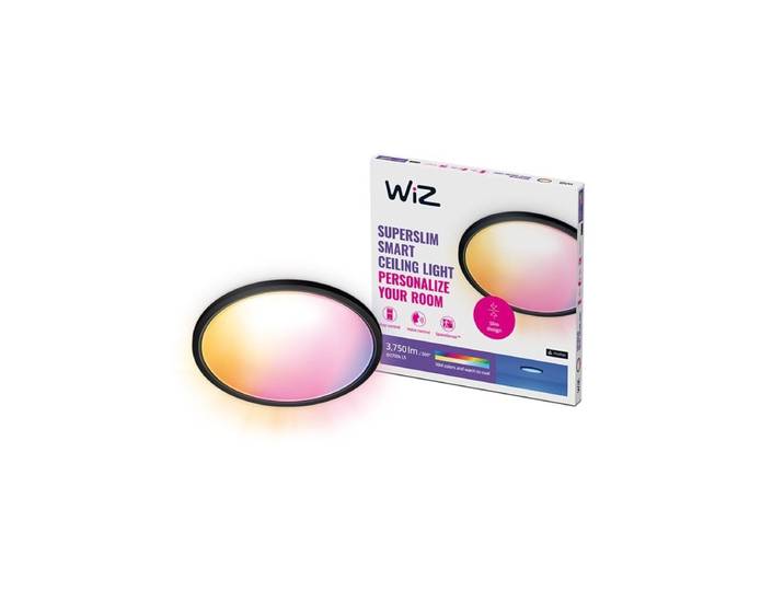 WiZ SuperSlim Smart Ceiling Light 32W Tunable White & Dimmable Ultra-Thin Modern Design Svart