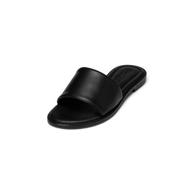 Sandale MARC O'POLO "aus softem Ziegenleder", Damen, Gr. 36, Leder, schwarz, Obermaterial: 100% Leder, unifarben, Schuhe Sandale