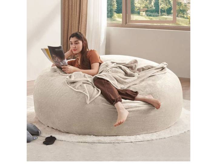 Zitty Pouf géant 6ft pour adulte fauteuil de lecture confortable pliable et lavable