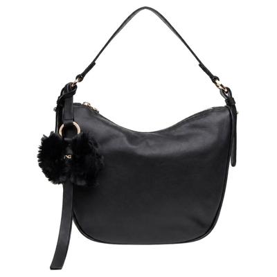 Henkeltasche NERO GIARDINI "Nero Giardini Taschen Nappaleder", Damen, Gr. onesize, schwarz, Leder, Taschen