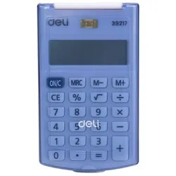 Deli, Taschenrechner, Taschenrechner, geschlossen, blau (Batteriebetrieb)