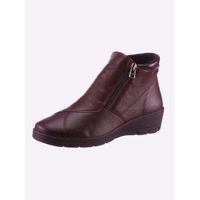 Stiefelette AIRSOFT, Damen, Gr. 37, Textil, rot (bordeaux), Glattleder, Lackleder, Schuhe Stiefelette