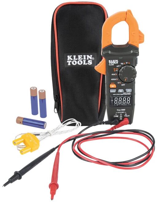 Klein Tools Multimètre pince ampèremétrique TRMS automatique 400 A AC/DC (CL390EU)