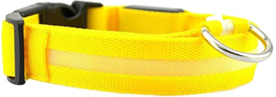 Pet Hub Waterproof LED Dog Collar With Light Yellow S