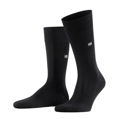 Socken BURLINGTON "Dublin", Herren, Gr. 40-46, schwarz, Baumwollmischung, unifarben, Socken Socken, unifarben, Einheitsgröße 40-46, Burlington-Logo