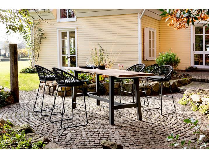 Niehoff Kuta Gartenmöbelset 5tgl. mit Gartentisch Tavo 220x80 cm