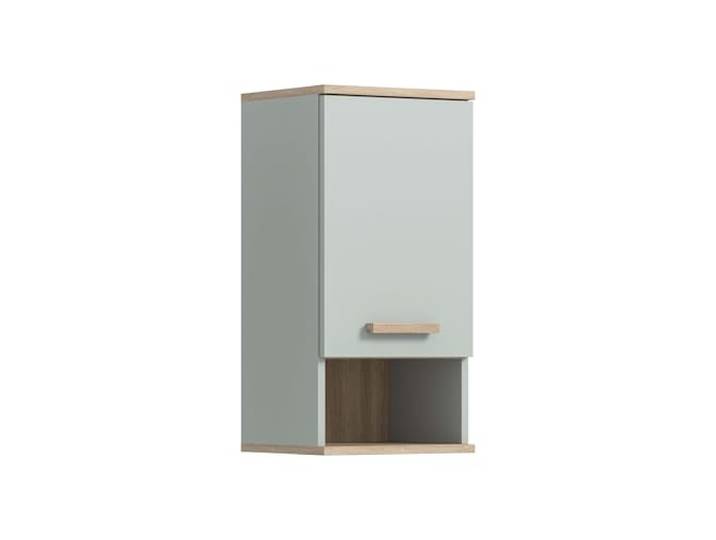 xonox.Home Armoire Suspendue Star 34 x 68 x 28 cm Vert Clair/chêne Clair - Armoire de Salle de Bain Murale avec Porte et étagère - Armoire Peu encombrante pour Les Toilettes d'invités ou la Salle de