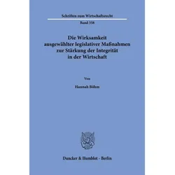 Böhm:Die Wirksamkeit ausgewählter legis, Fachbücher von Hannah Böhm