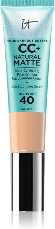 IT Cosmetics Your Skin But Better CC+ Natural Matte CC cream for a matt look SPF 40 Light Medium 32 ml