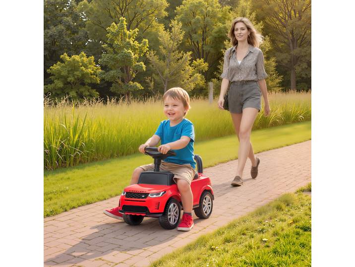AIYAPLAY Voiture Porteur Land Rover Enfants 18-36M Rouge Rangement