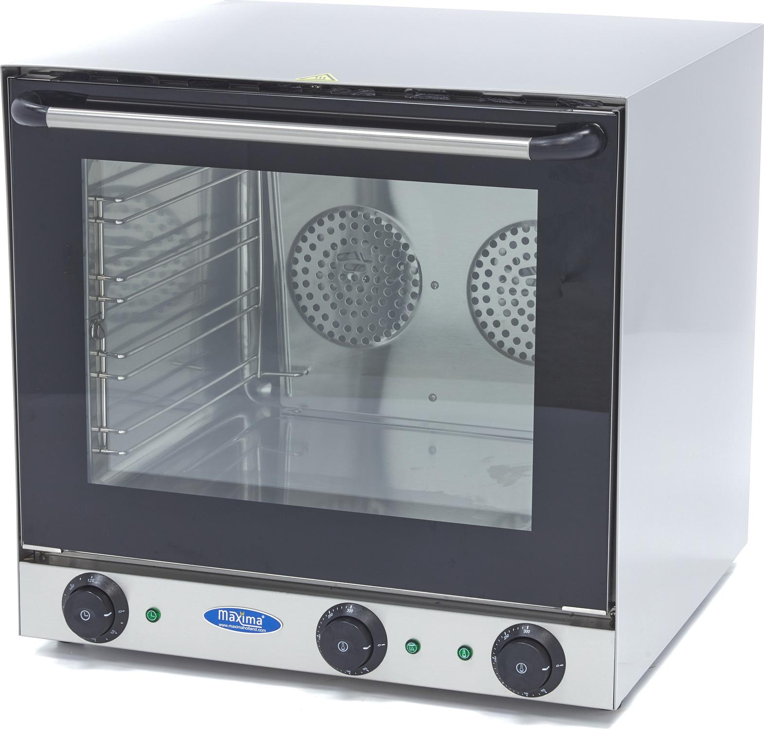 Maxima - Gastro Konvektionsofen - Grill - Passt 4 Tabletts - Eingebauter Timer - Bis zu 300 ° C