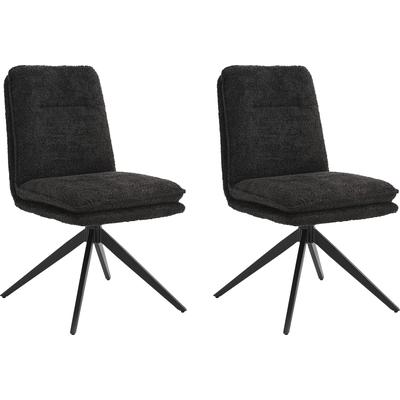 Esszimmerstuhl HOME AFFAIRE "Valencia", grau (anthrazit, schwarz, anthrazit), H:92cm T:68cm, Metall, Stühle, Esszimmerstuhl, verschiedene Gestelle in Holz oder Metall
