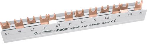 Hager KDN451D HAGER KDN451D Anschlussblock Phasenschiene 4polig 80 A 1 St.