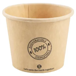500x BIO Dressingbecher aus Karton 80ml Ø62mm