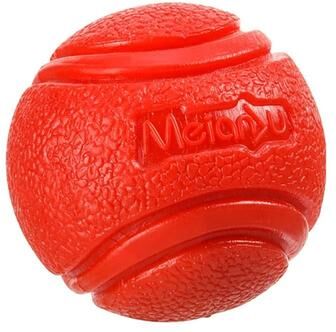 Uplifted Goods Durable Rubber Dog Toy Ball For Chewing And Play red 3.14 In