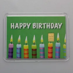 Goldbarren 1g "Kerzen/Happy Birthday" (Motivbox)