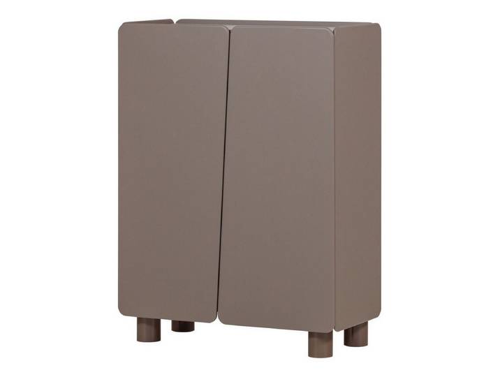 WOOOD Highboard Root - Kiefernholz Truffel Braun, 100 cm, Freundliche abgerundete Ecken