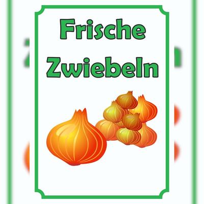 HB-Druck Verkaufsschild Schild Zwiebeln Hochkant A6 (105x148mm)