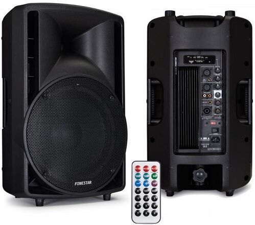 Coluna Profissional Bi-Amplificada ABS 12" USB/SD/MP3 300W - FONESTAR