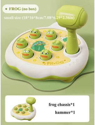 Tiny Tots Teens Trends Duck Frog Pig Montessori Learning Toy, Educational Puzzle Gift With Hammer For Toddler Boys And Girls, Baby Development frog