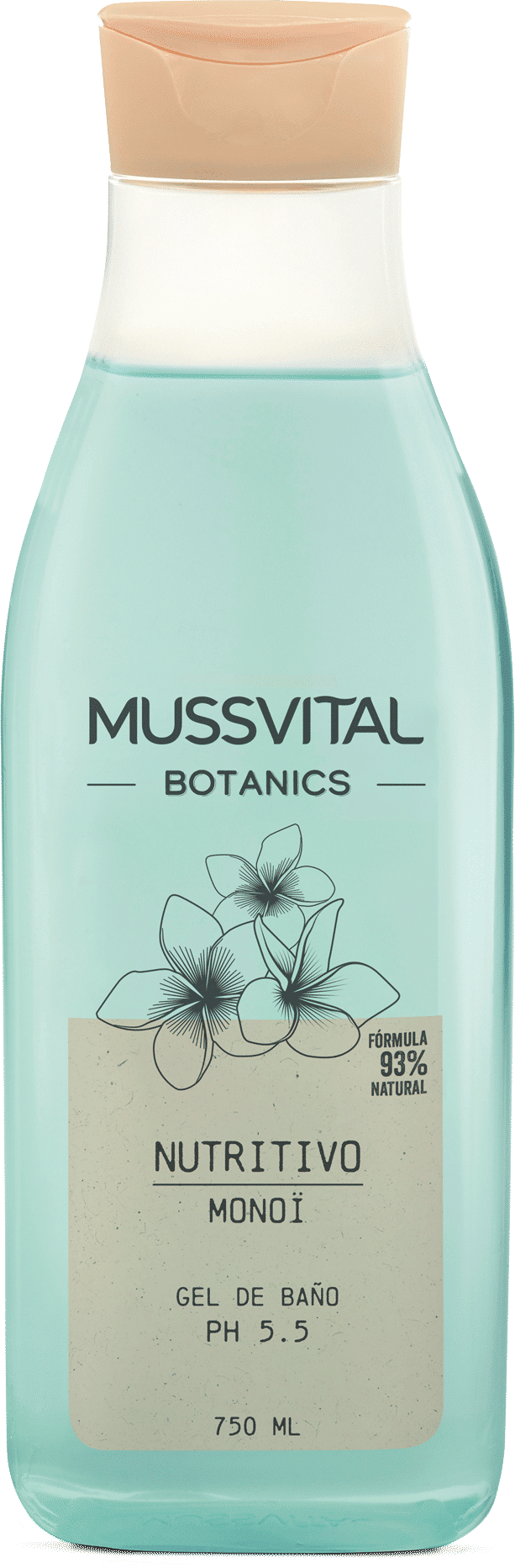 Mussvital Botanics Monoï Bath Gel 750 ml