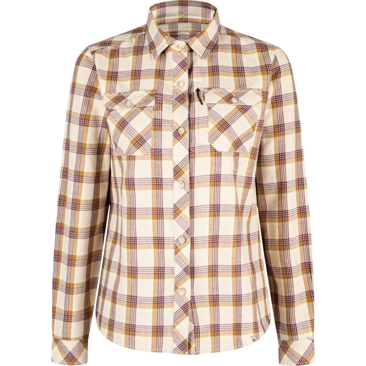 Montura Cotton Check Shirt Woman shell/vinaccia (00514) L MQLC80W-0032-00514-L
