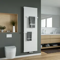 AZUR Badheizkörper Molly mit Mittenanschluss, 1820 x 604 mm, Sandweiß, 904 Watt - Sandweiß - 1820x604x53 mm, 914 Watt - 904 Watt