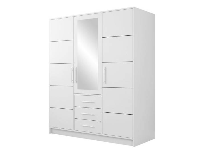 MIRJAN24 Kleiderschrank Bali D3 (mit Drehtüren, Spiegel und Schubladen) Schrankaufsatz als Option