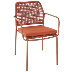 Gartensessel Solaro Stahl Orange Terrakotta